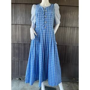 🔥VTG German Berwin & Wolff Checked Country Cottagecore Traditional Dirndl Dress